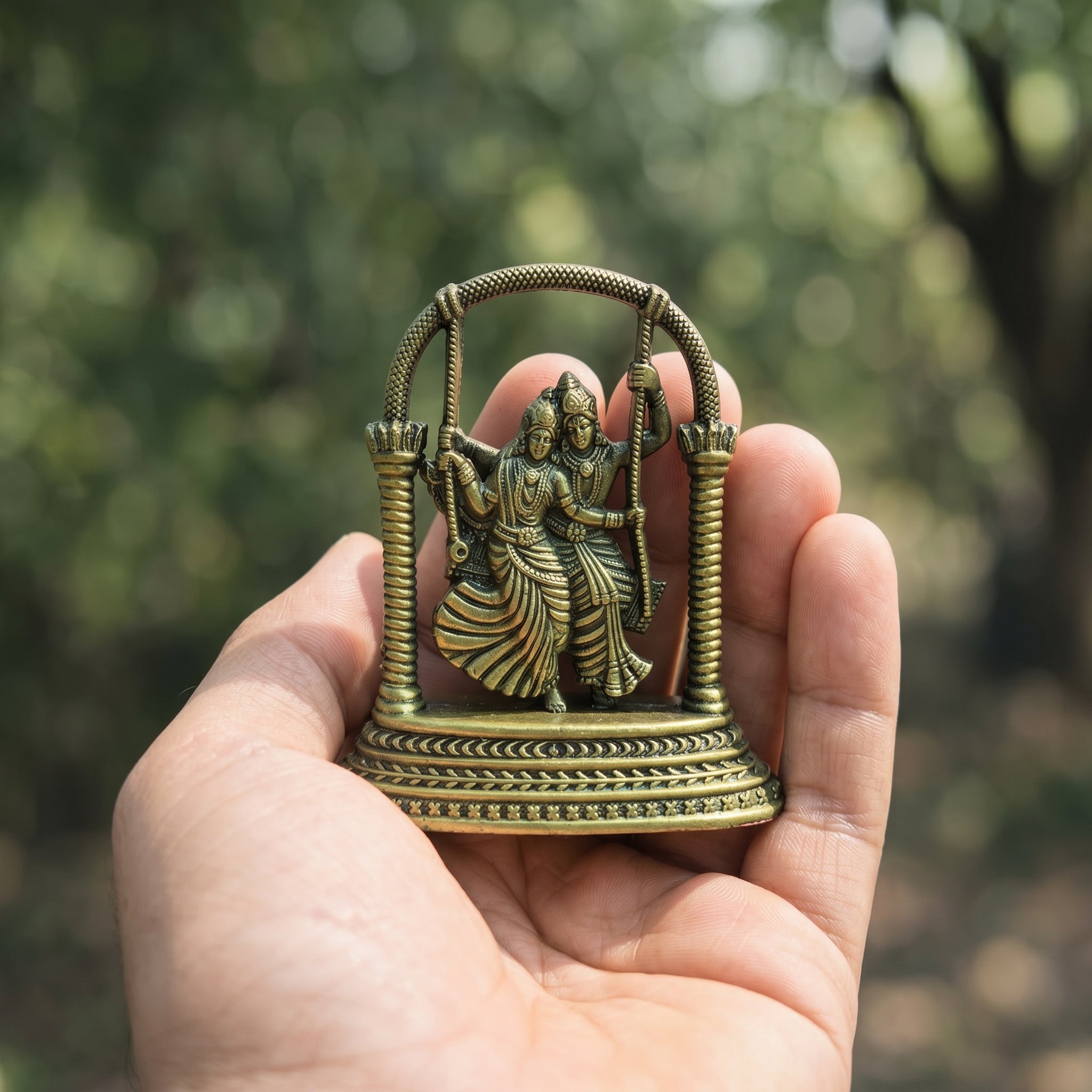 ✨ Radha Krishna Divine Swing Murti ✨