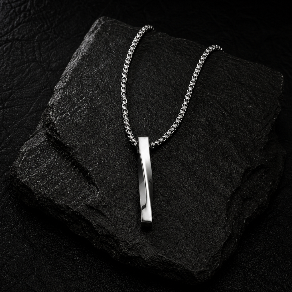 ✨ Minimal Edge Bar Pendant Necklace