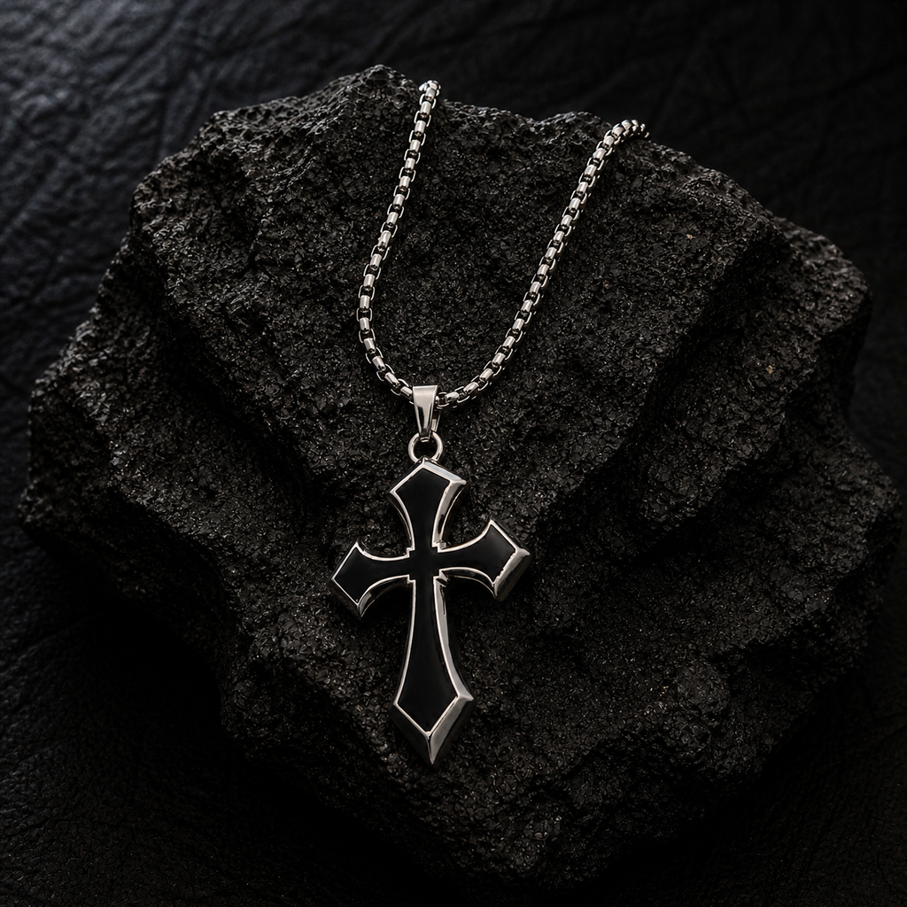 ✝️ Midnight Cross Pendant Necklace