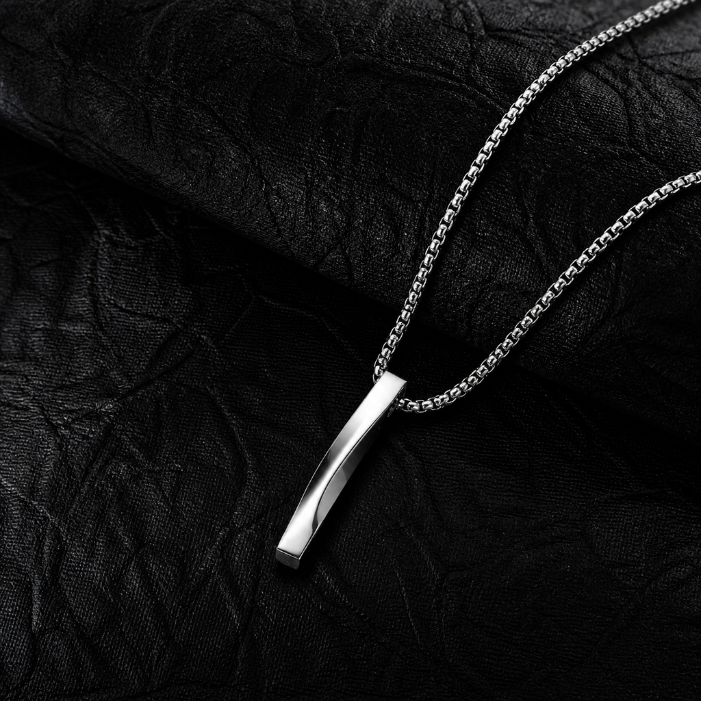 ✨ Minimal Edge Bar Pendant Necklace