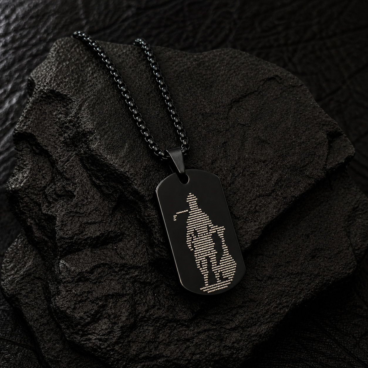 ⚡ Mahadev Shadow Dog Tag Pendant