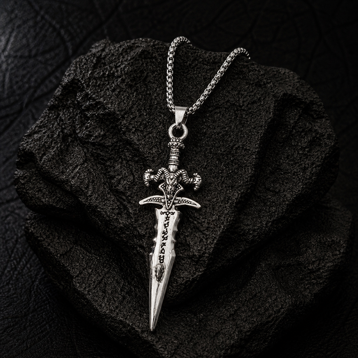 ⚔️ Shadow Blade Pendant Necklace