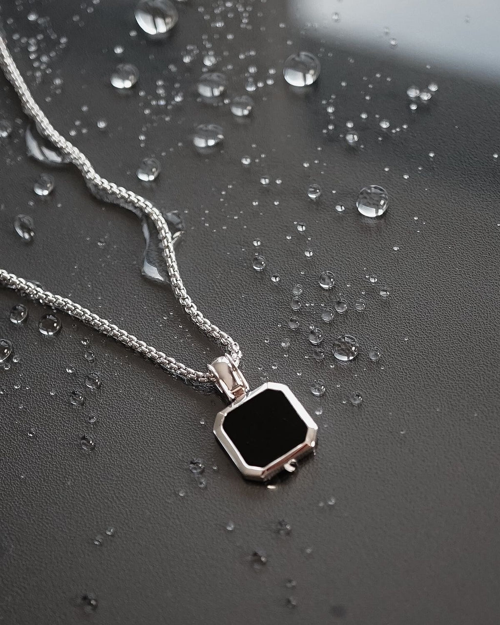 💠 Midnight Hex Pendant Necklace