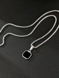 💠 Midnight Hex Pendant Necklace