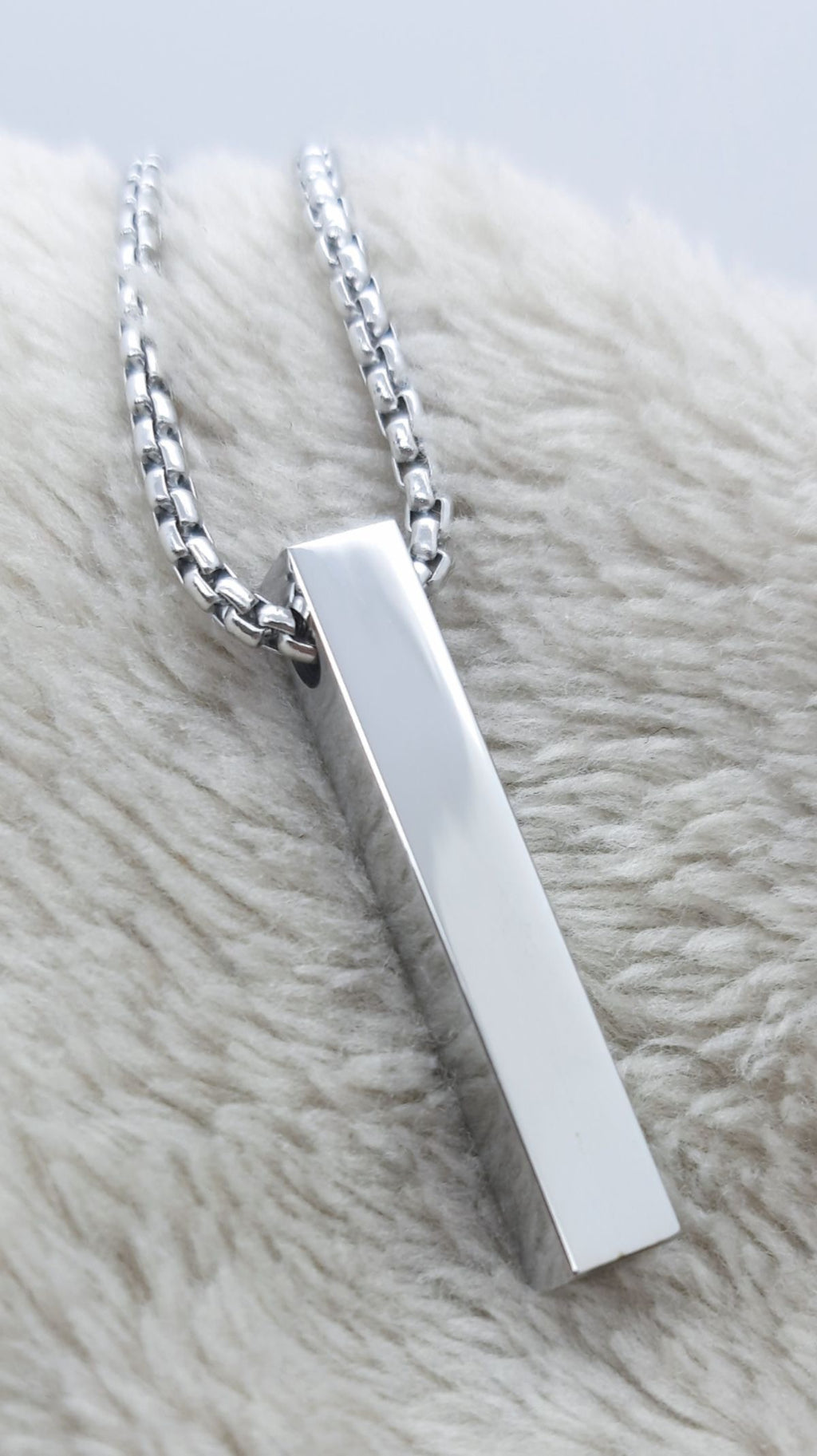 🖤 Shadow Line Bar Pendant Necklace